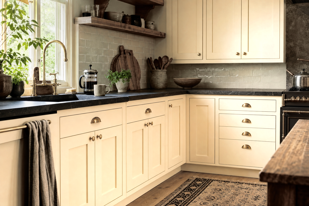 Hidden Path by Valspar on cabinets
