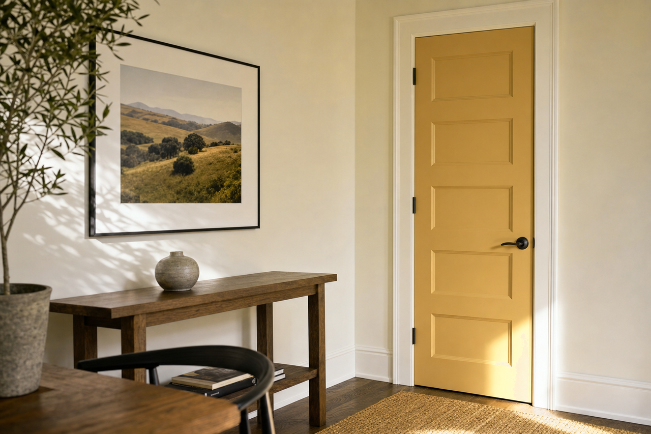 Bamboo Leaves by Valspar on interior-doors