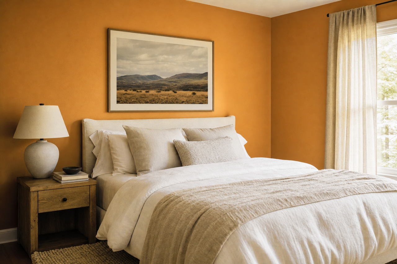 Pumpkin Squash by Valspar on interiors