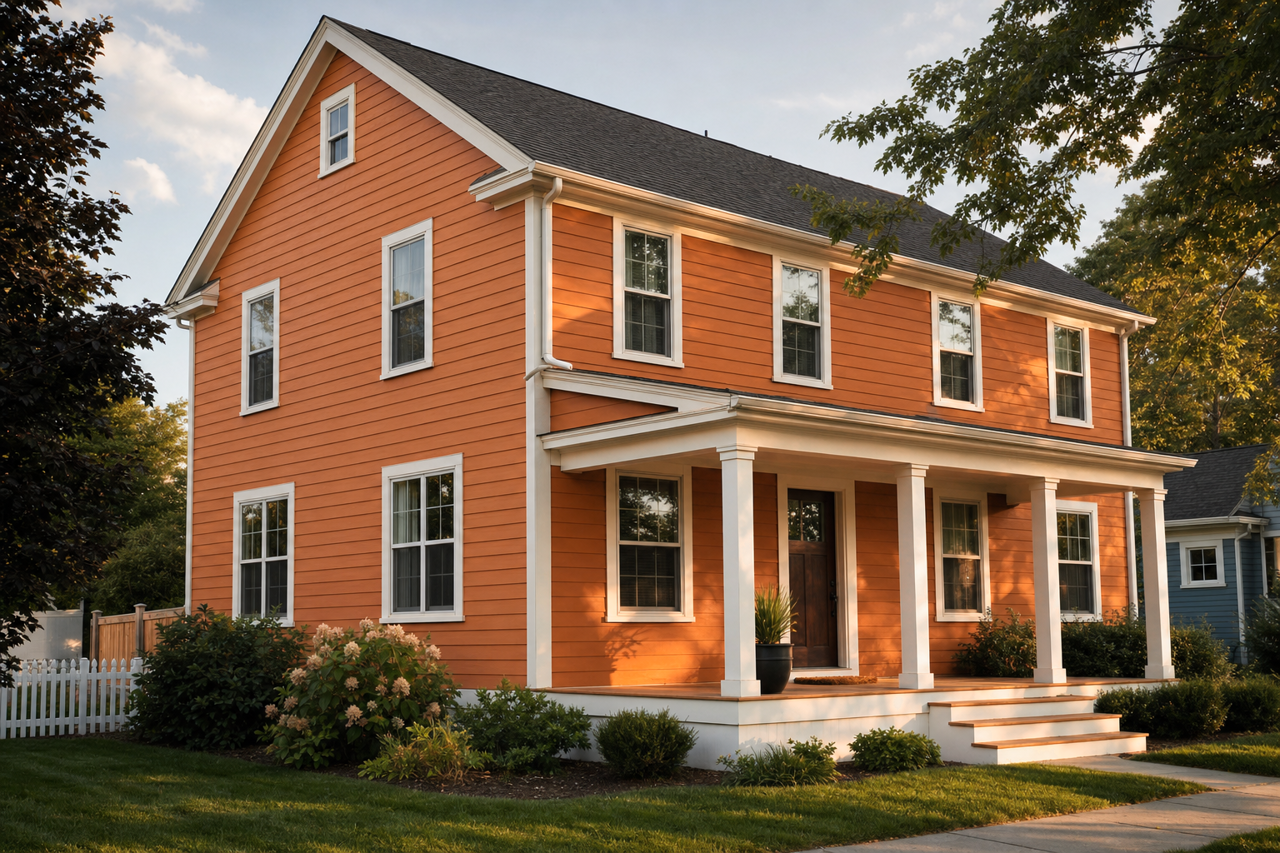 Orange Glaze by Valspar on exterior