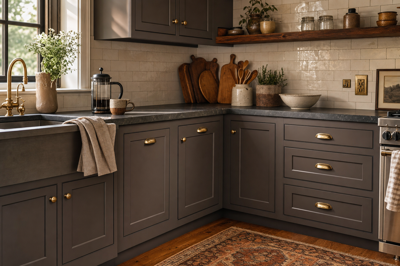 Labrador by Valspar on cabinets