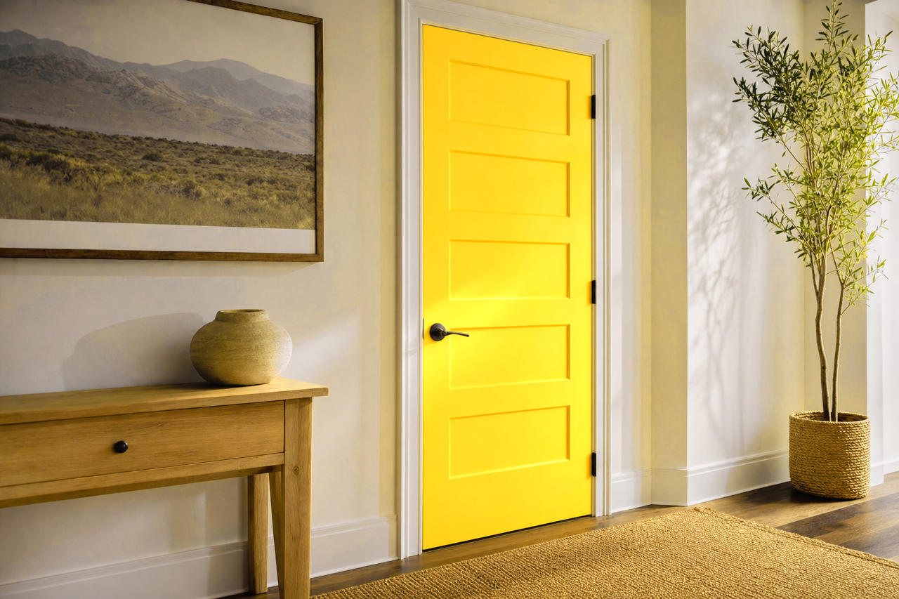 Sunny Jonquil by Valspar on interior-doors