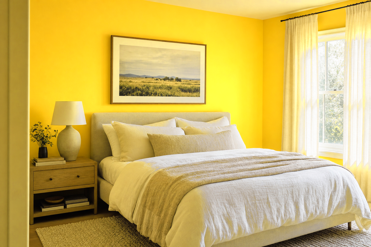 Sunny Jonquil by Valspar on interiors