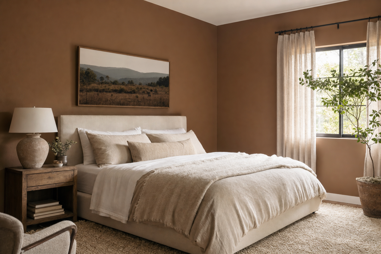 Swiss Chocolate by Valspar on interiors