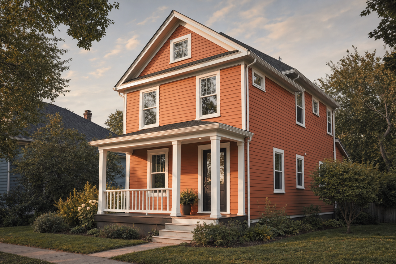 Cinnamon Cake by Valspar on exterior