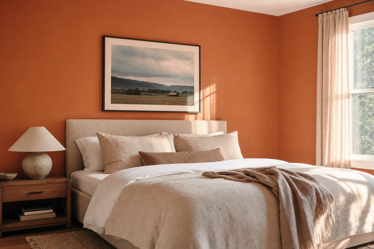 Cinnamon Cake by Valspar on interiors