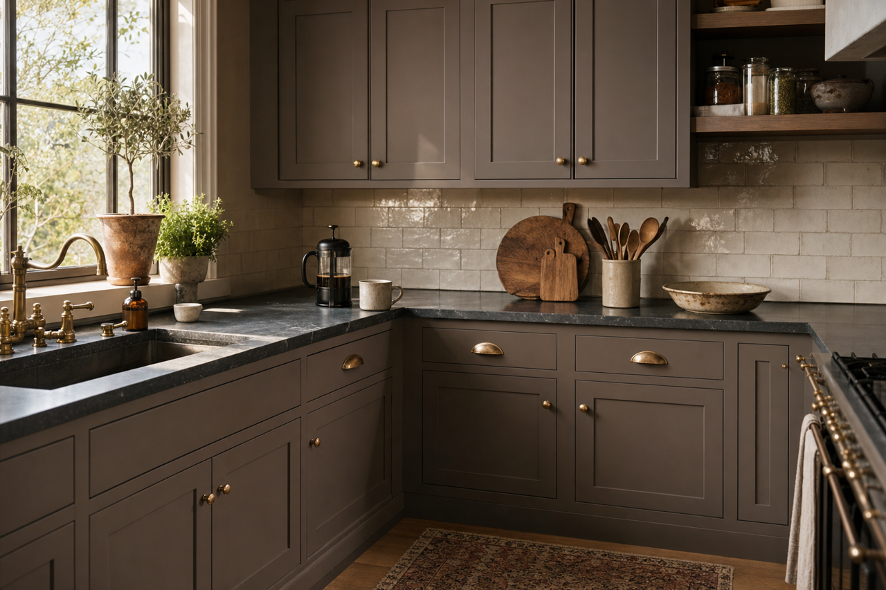 Frontier Road by Valspar on cabinets