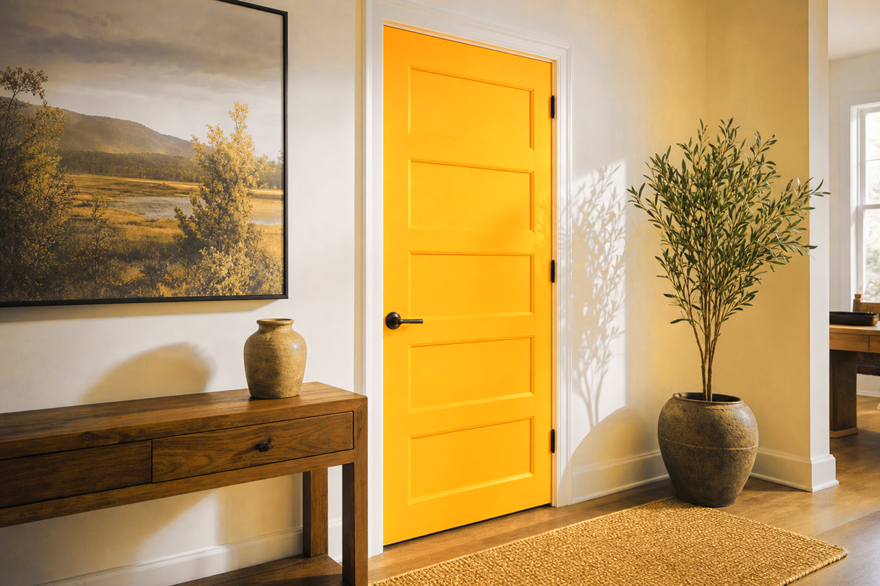 Morning Sunrise by Valspar on interior-doors