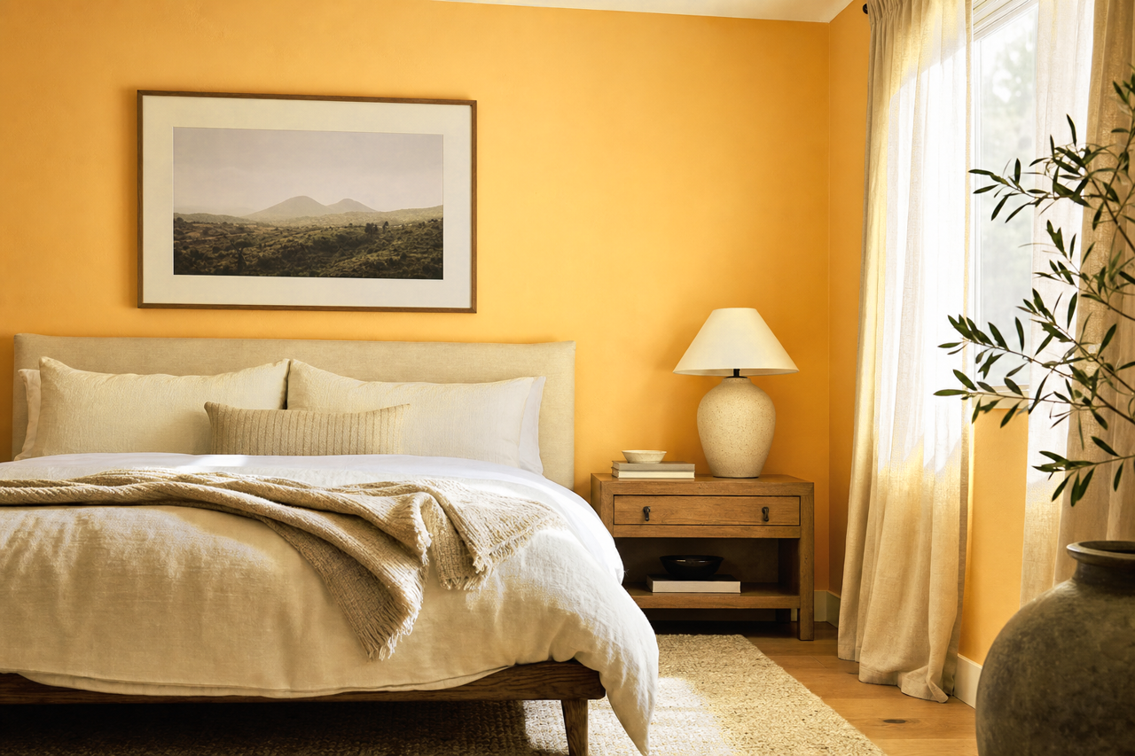 Butterscotch Lollipop by Valspar on interiors