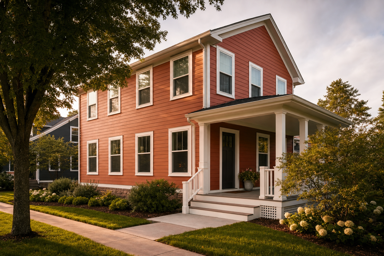 Toffee Glaze by Valspar on exterior