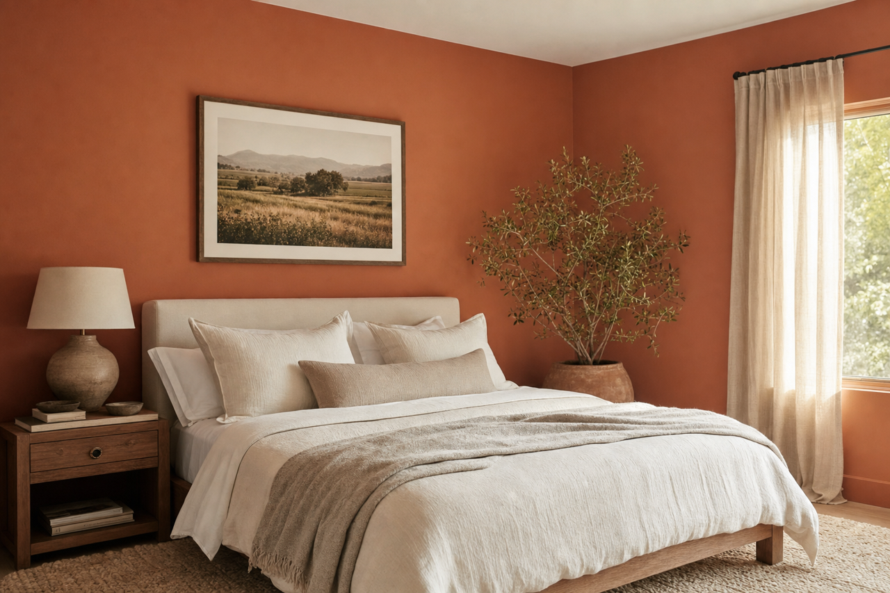 Toffee Glaze by Valspar on interiors