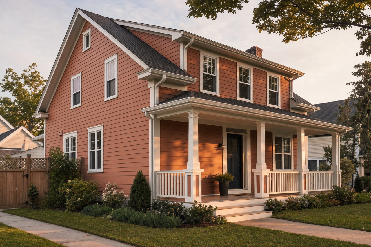 Sienna Red by Valspar on exterior