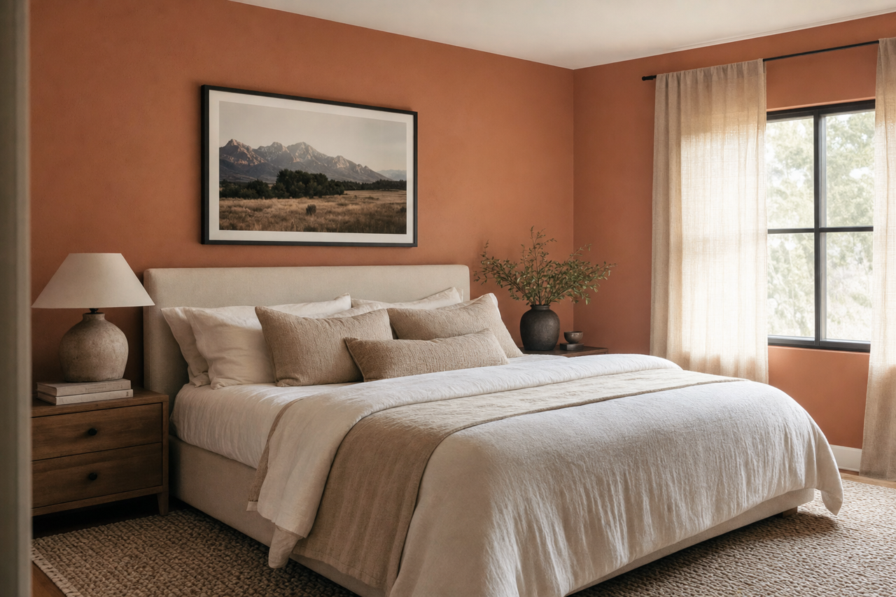 Sienna Red by Valspar on interiors