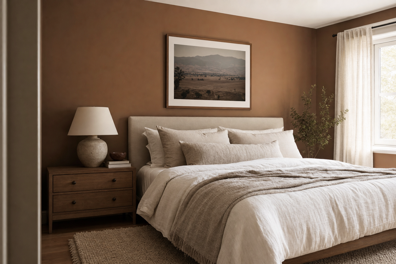 Dark Earth by Valspar on interiors