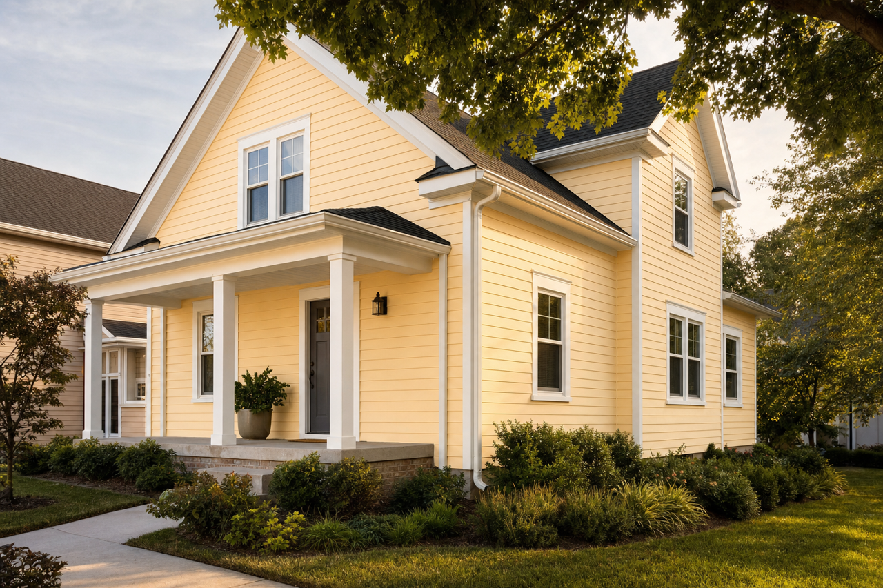 Old world Romance by Benjamin Moore on exterior