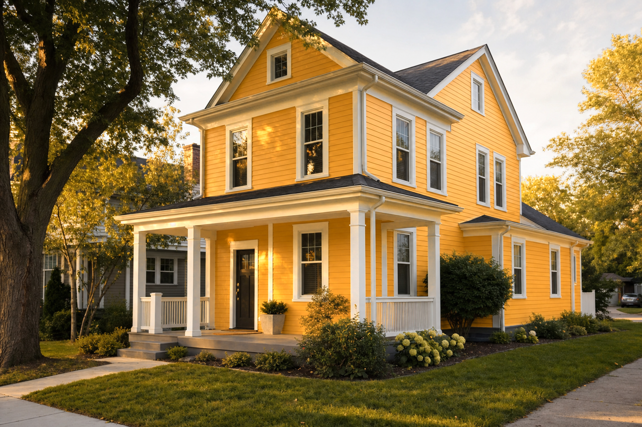 Golden by Benjamin Moore on exterior
