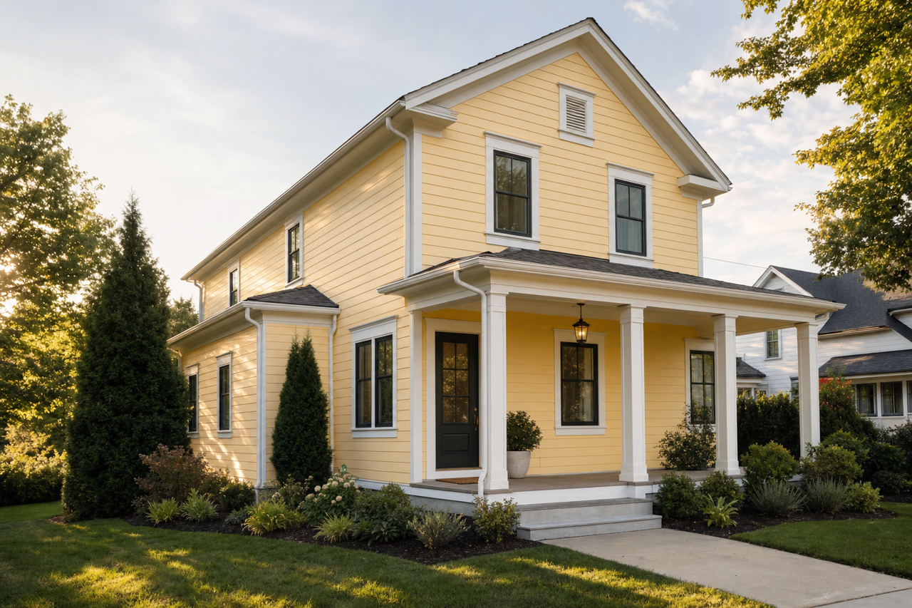 Popcorn by Benjamin Moore on exterior