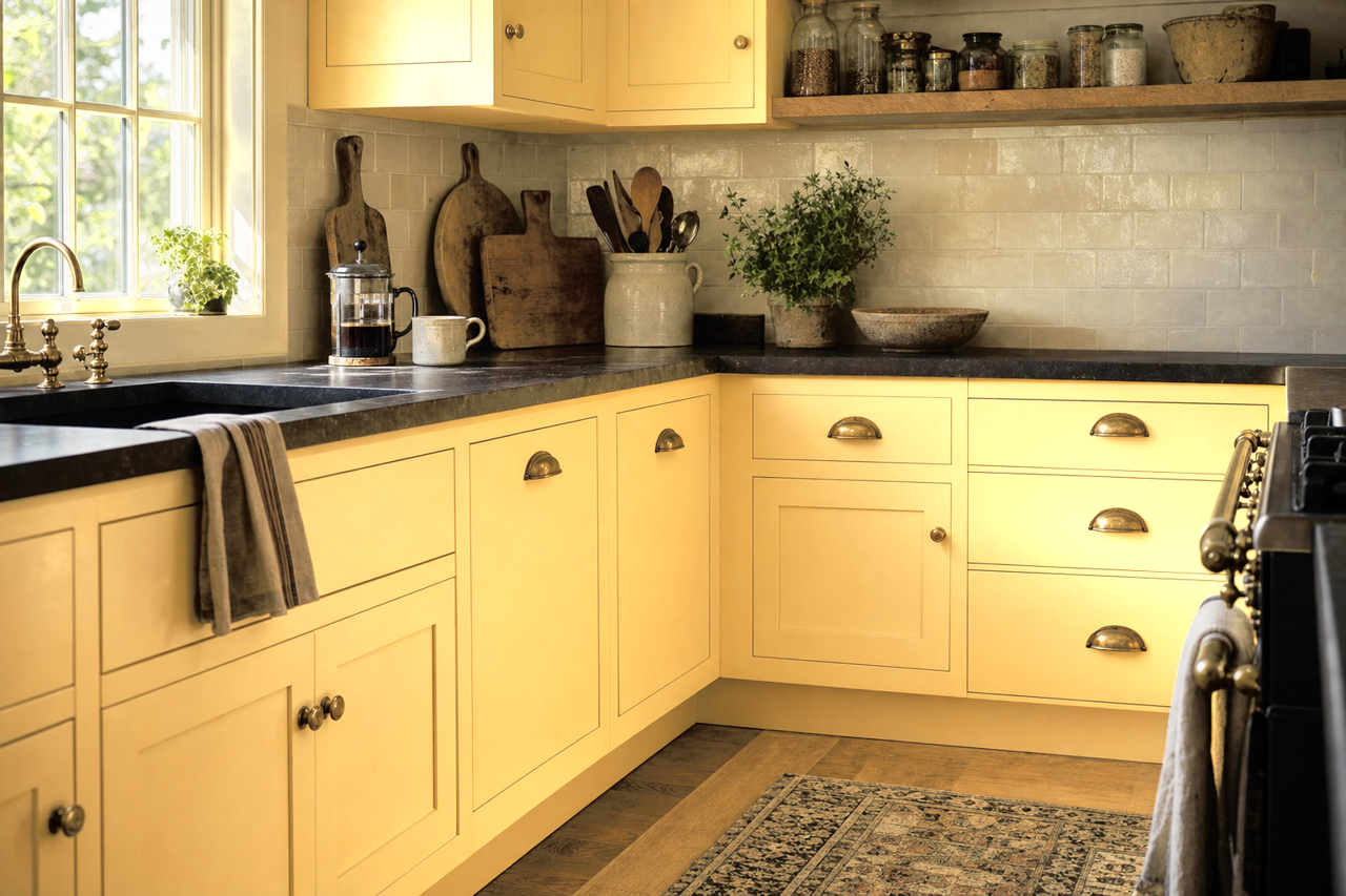 Crowne by Benjamin Moore on cabinets