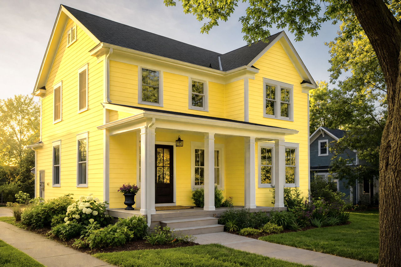 Pure Joy by Benjamin Moore on exterior