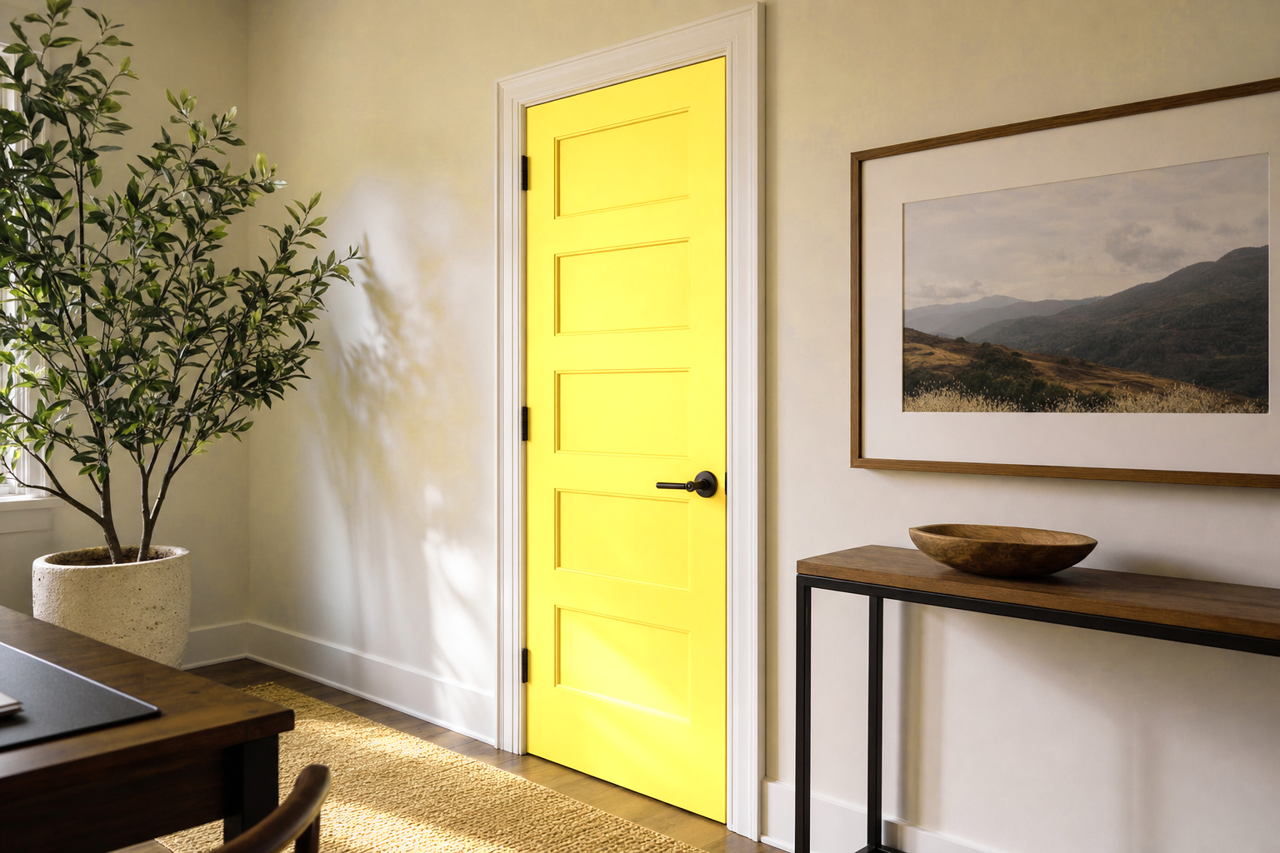 Pure Joy by Benjamin Moore on interior-doors