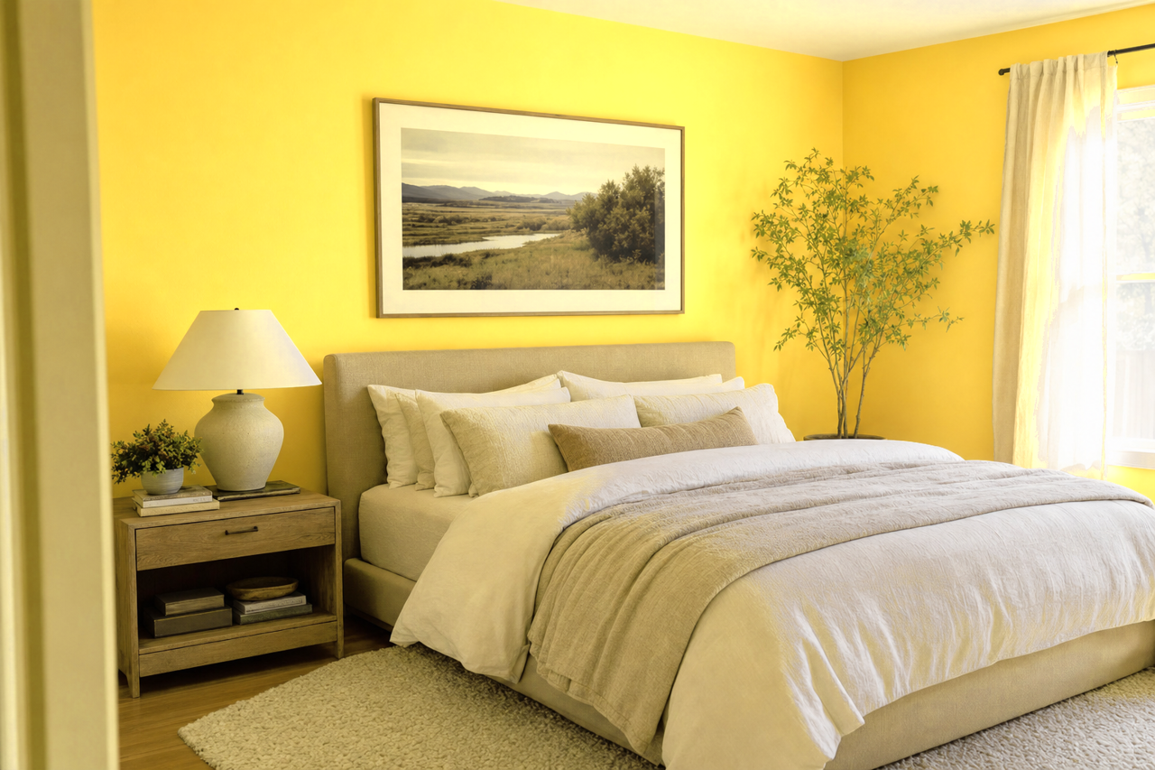 Pure Joy by Benjamin Moore on interiors