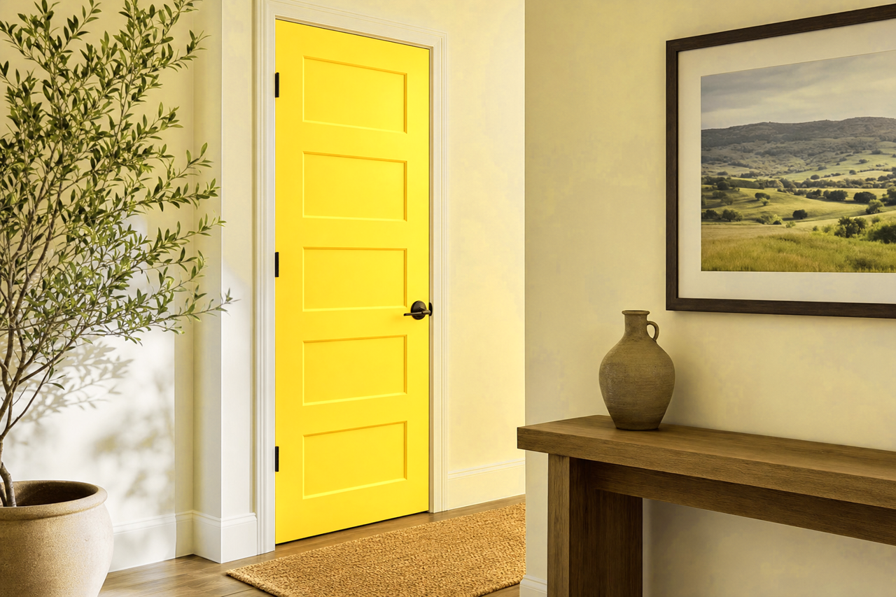 Sunbeam by Benjamin Moore on interior-doors