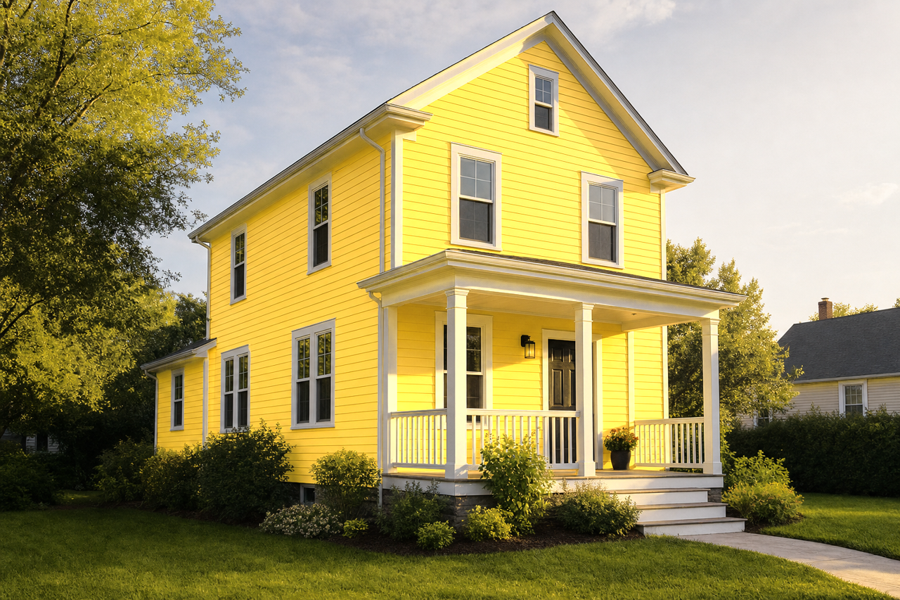 Golden Orchards by Benjamin Moore on exterior