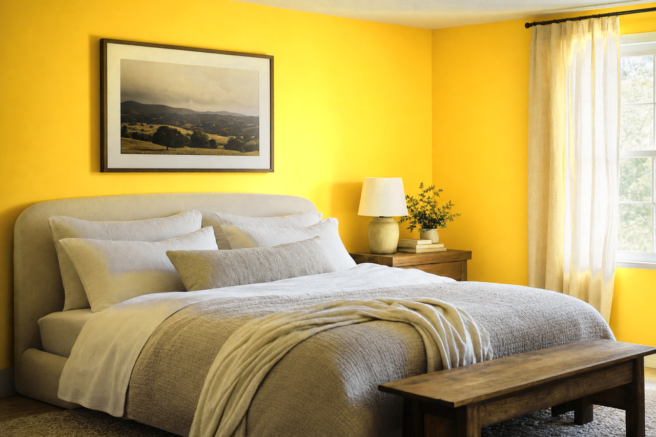 Golden Orchards by Benjamin Moore on interiors