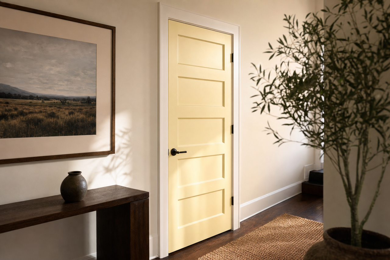 Palm by Benjamin Moore on interior-doors
