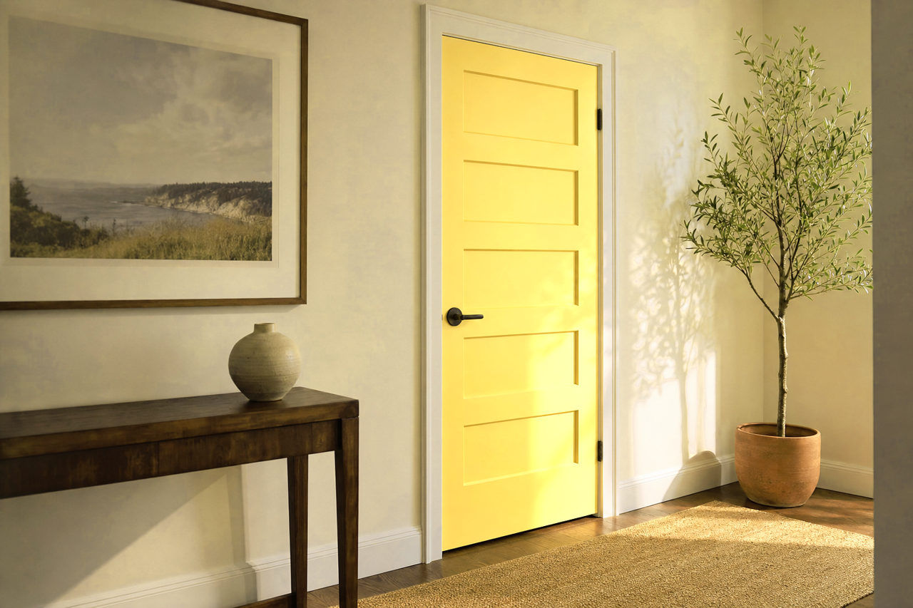Limon by Benjamin Moore on interior-doors