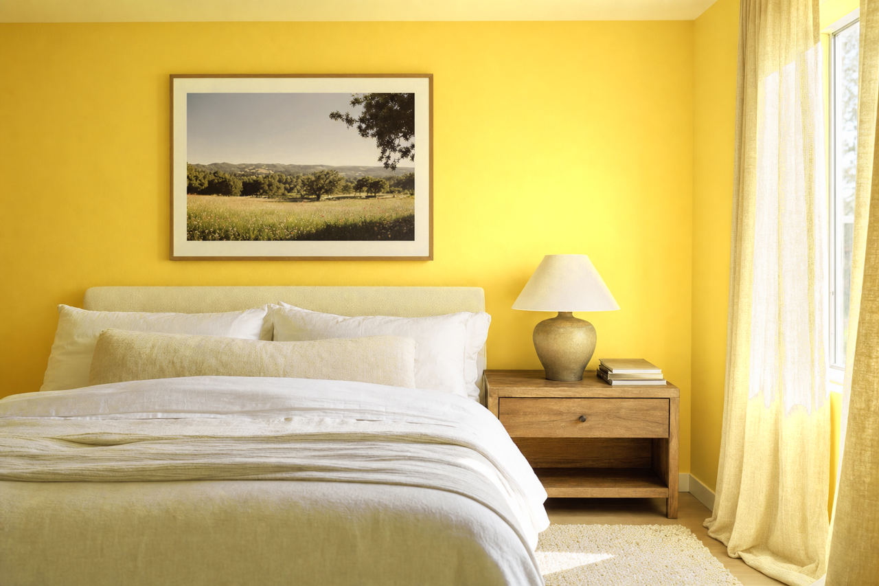 Delightful Yellow by Benjamin Moore on interiors