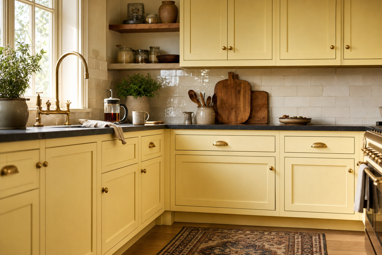 Old by Benjamin Moore on cabinets