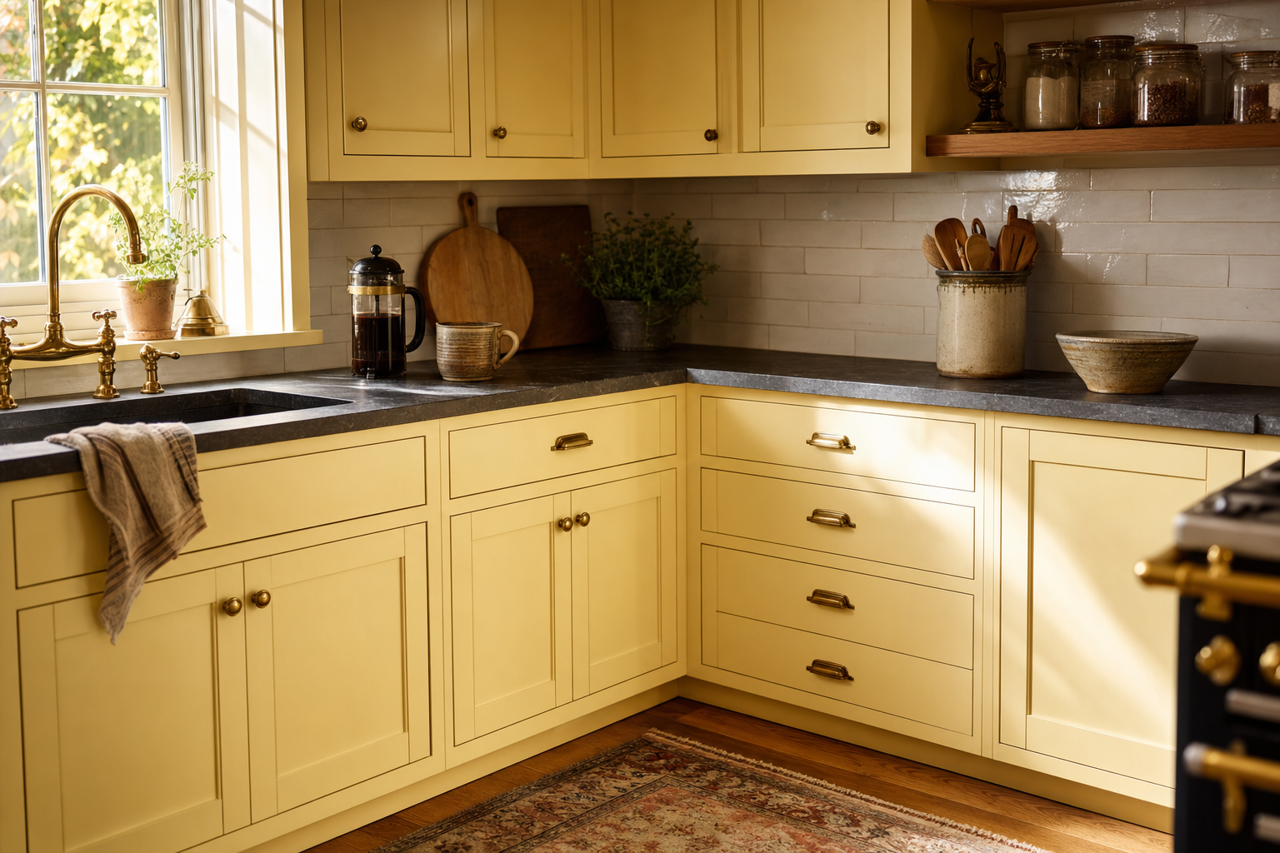 Early by Benjamin Moore on cabinets