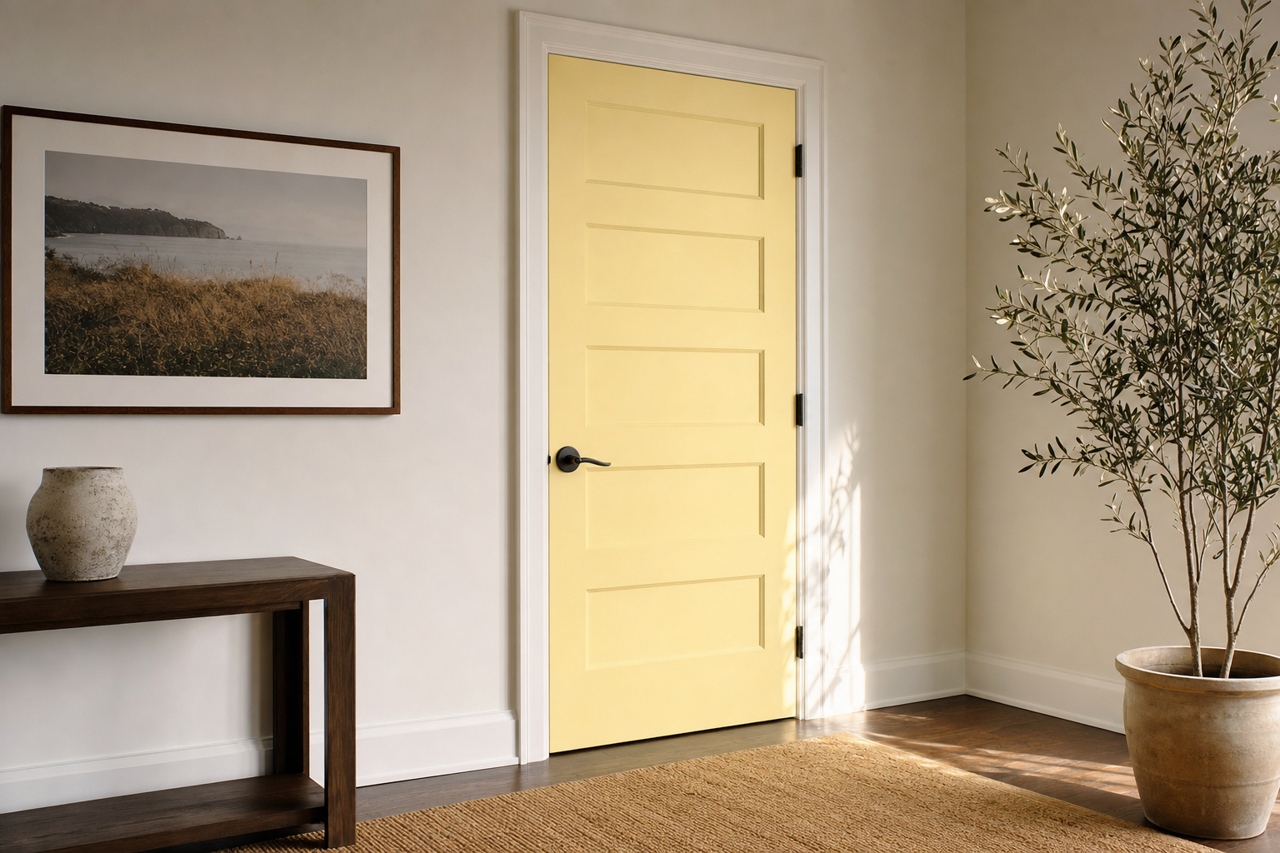 Early by Benjamin Moore on interior-doors