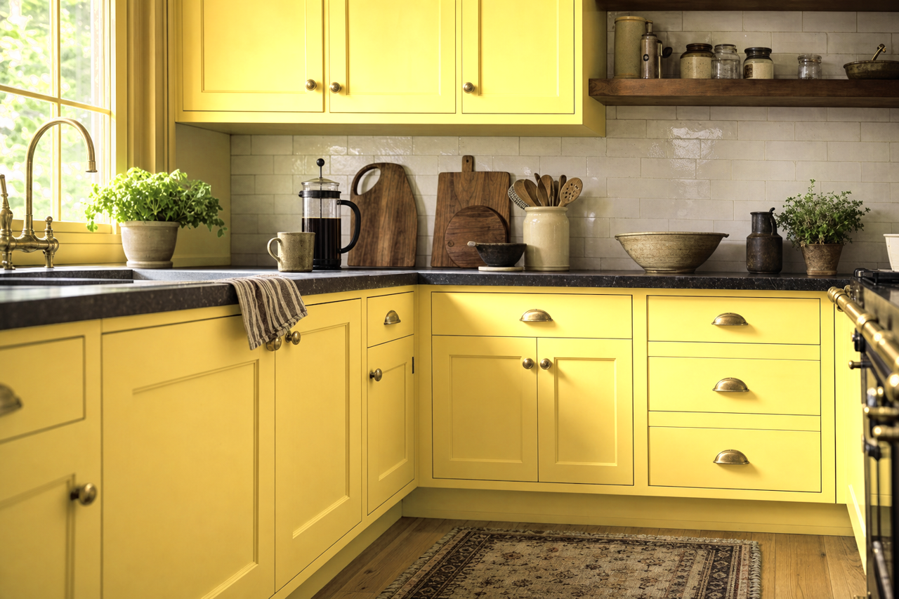 Lightning by Benjamin Moore on cabinets