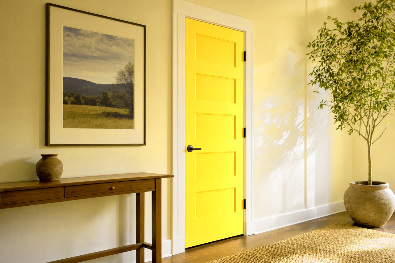 Glimmer by Benjamin Moore on interior-doors