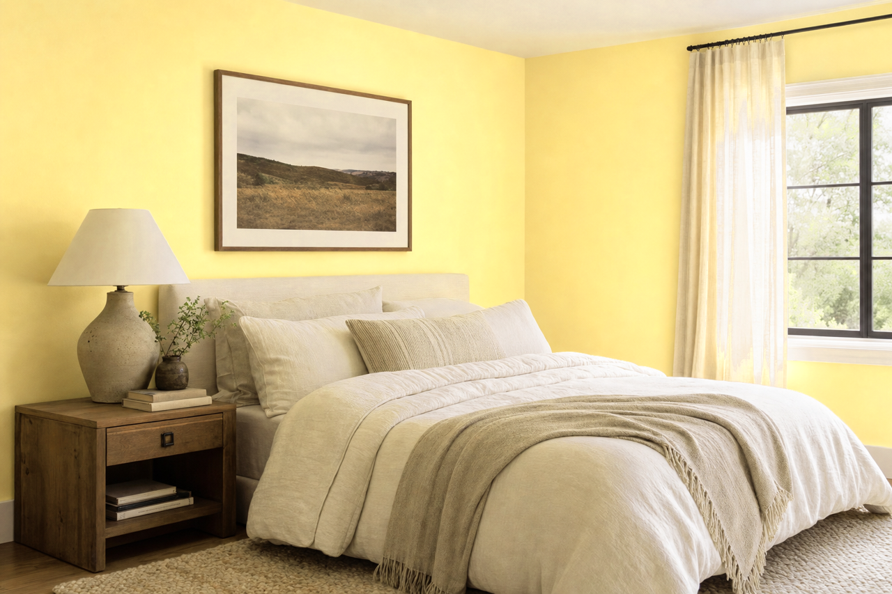 Sunshine by Benjamin Moore on interiors
