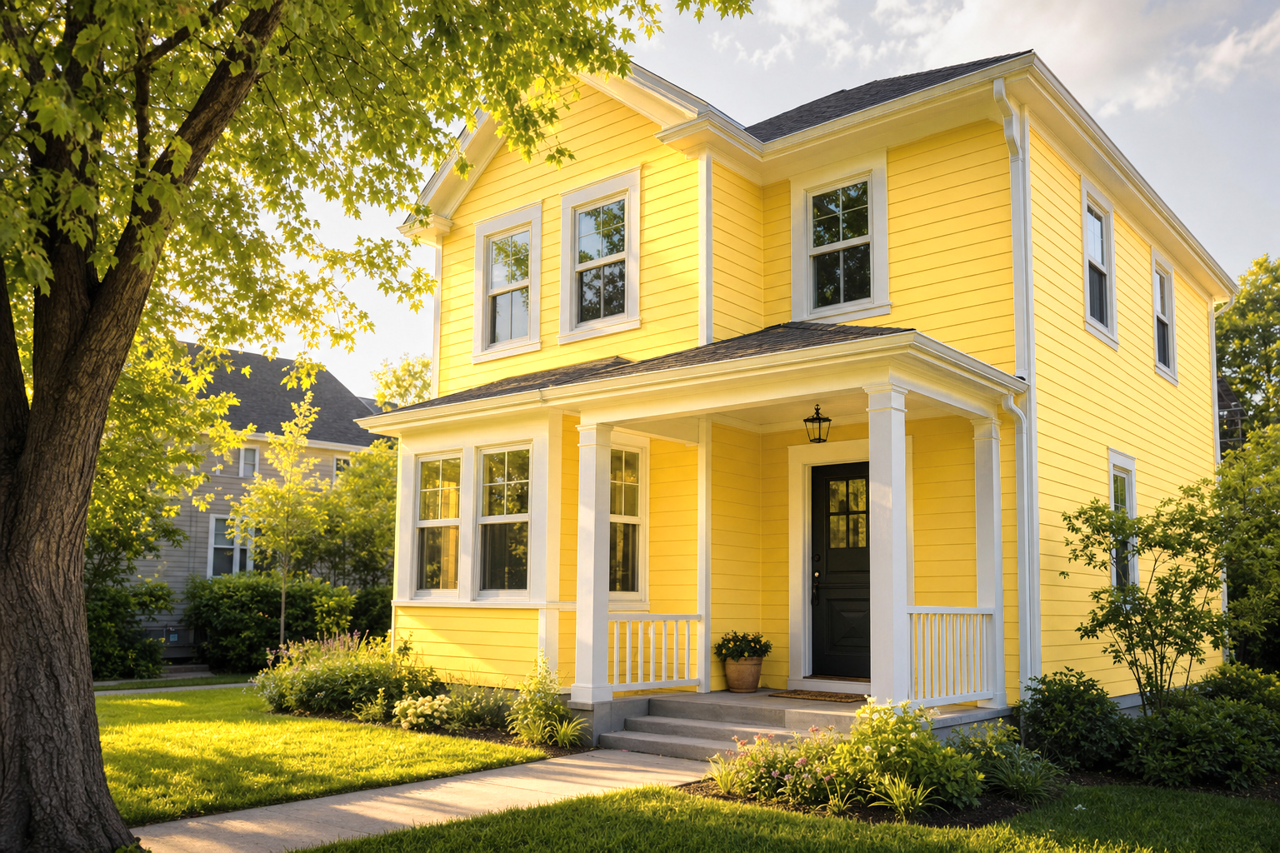 Yellow Brick Road by Benjamin Moore on exterior