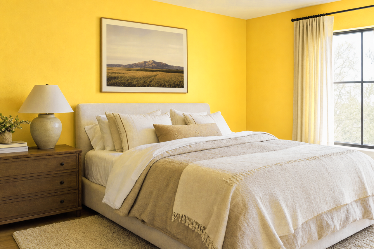 Yellow Brick Road by Benjamin Moore on interiors
