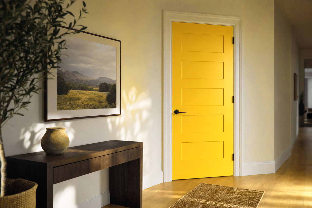 Sun by Benjamin Moore on interior-doors