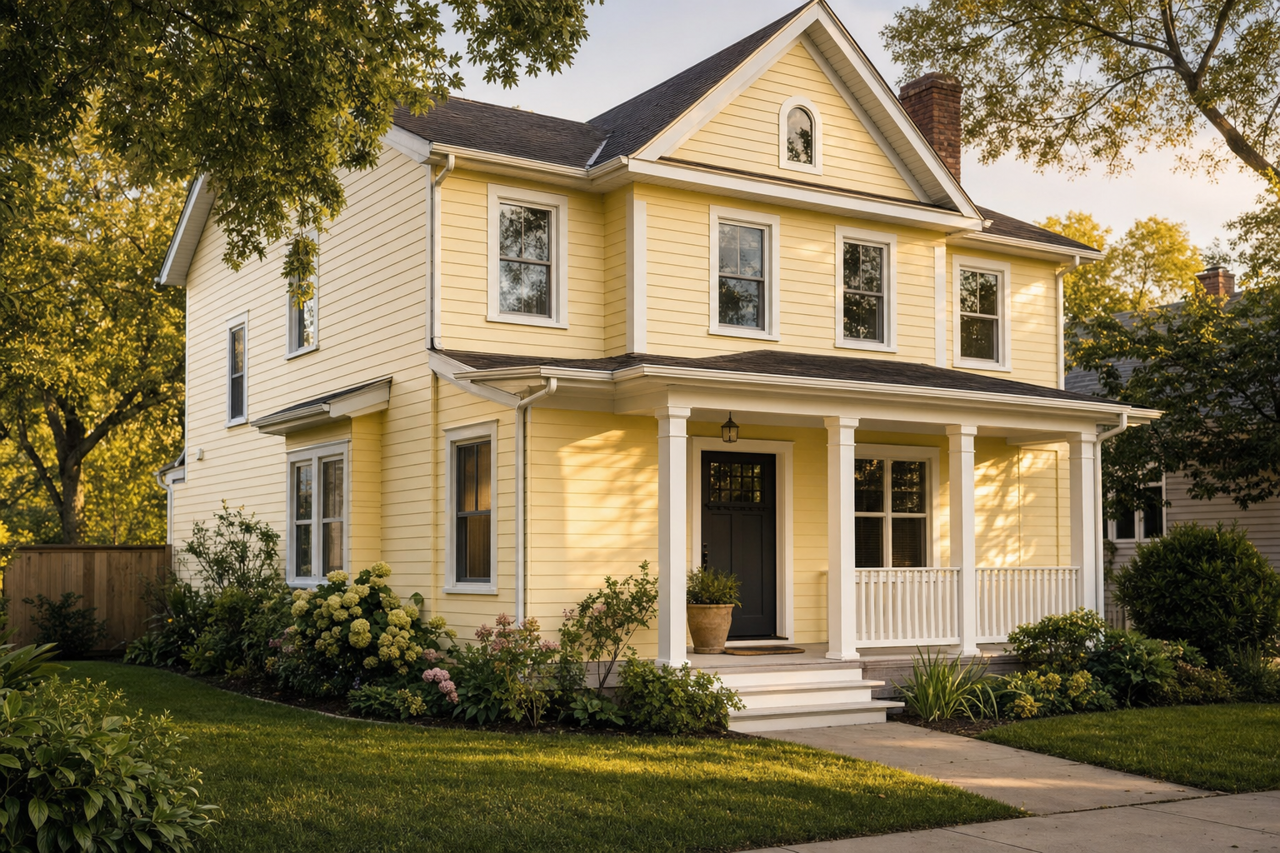 Falling Star by Benjamin Moore on exterior