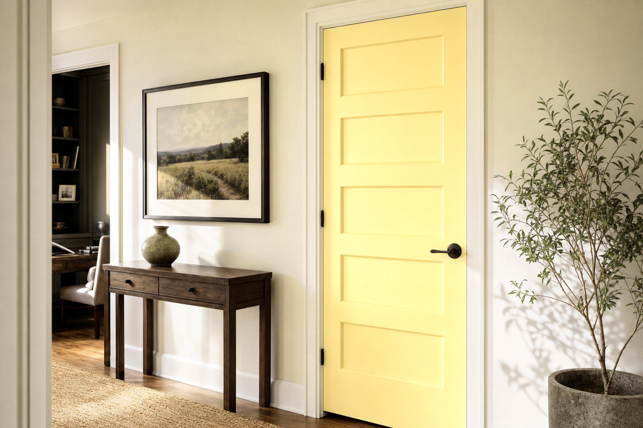 Sun City by Benjamin Moore on interior-doors