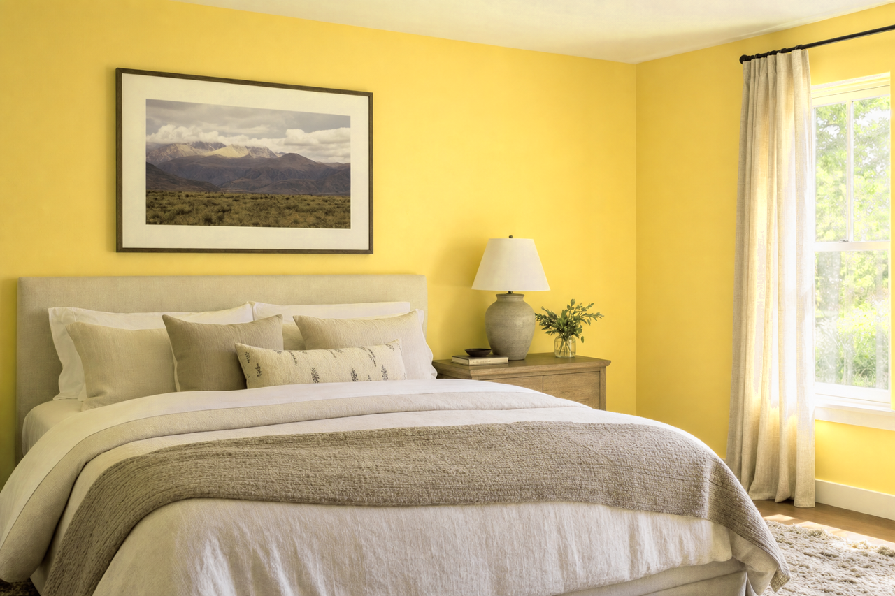 Yellow by Benjamin Moore on interiors