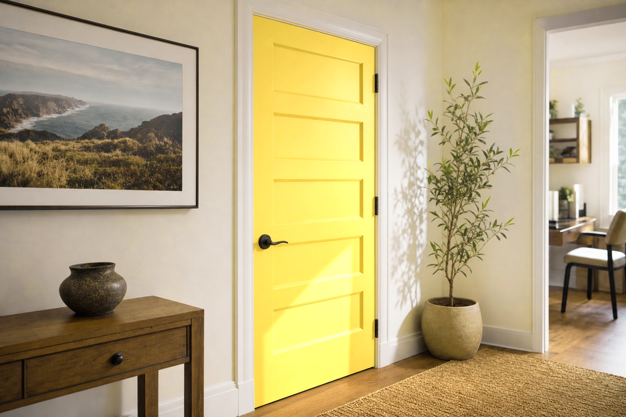 Cheerful by Benjamin Moore on interior-doors