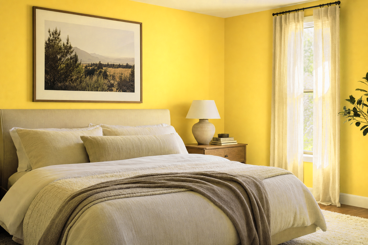 Cheerful by Benjamin Moore on interiors