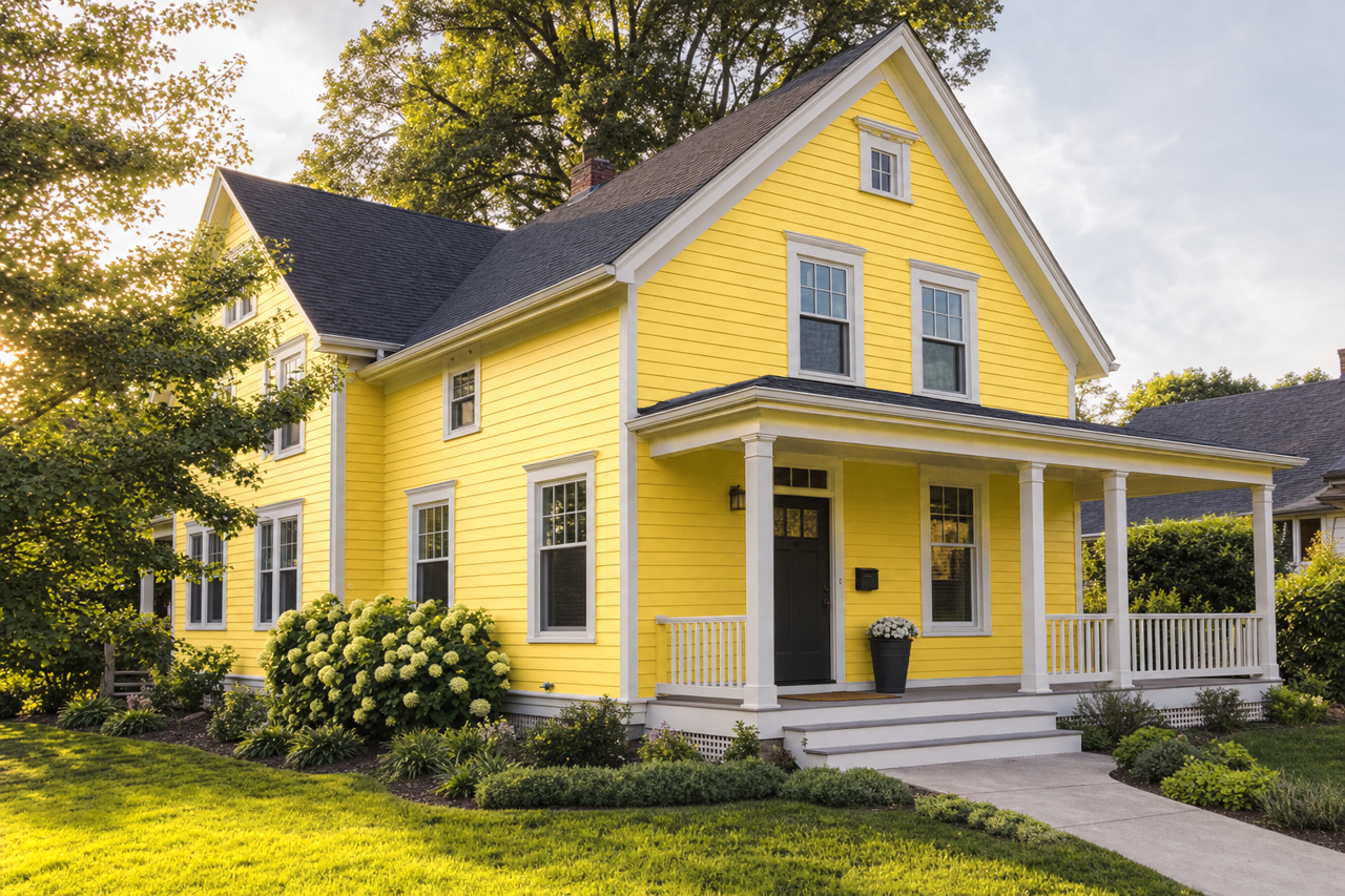 Yellow by Benjamin Moore on exterior
