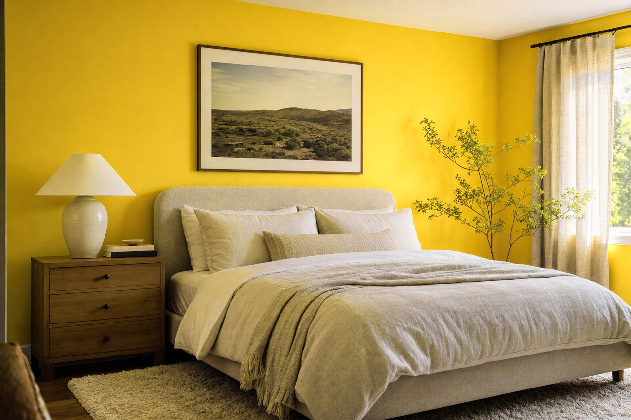 Yellow by Benjamin Moore on interiors