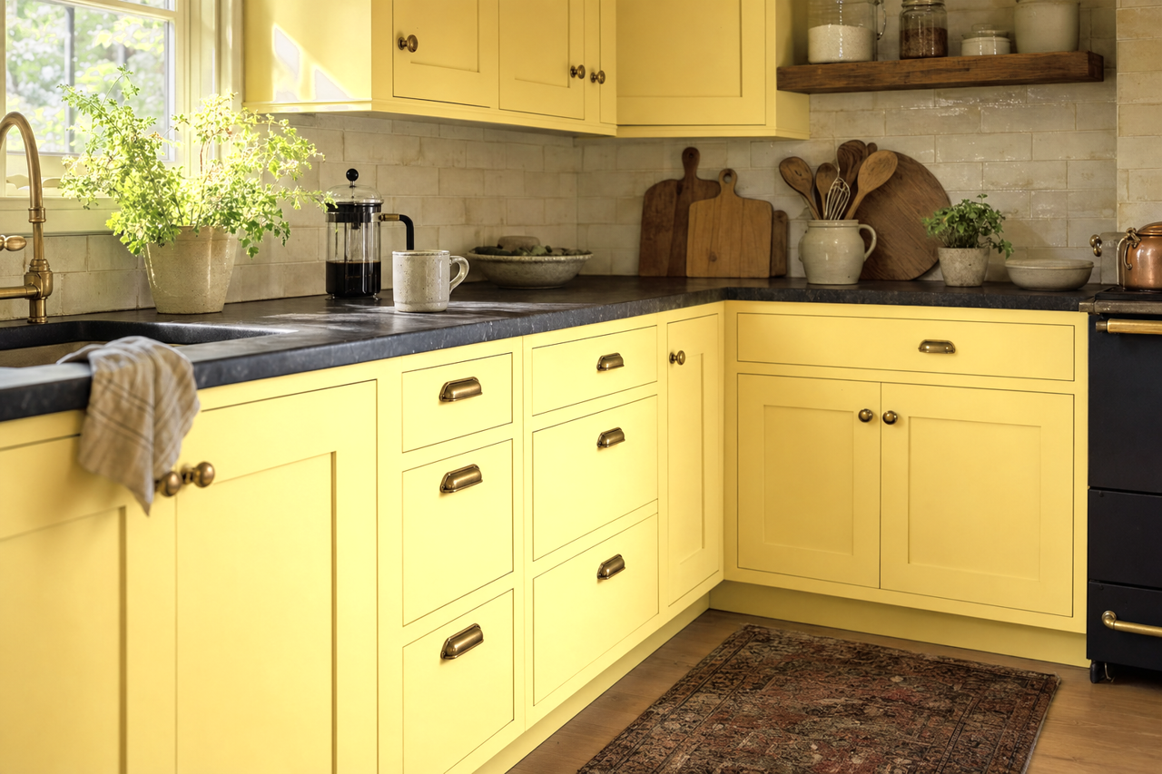 San by Benjamin Moore on cabinets