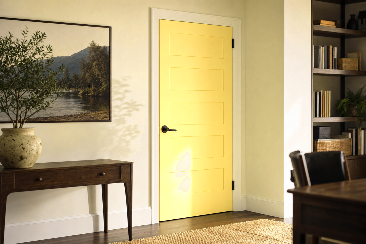 San by Benjamin Moore on interior-doors