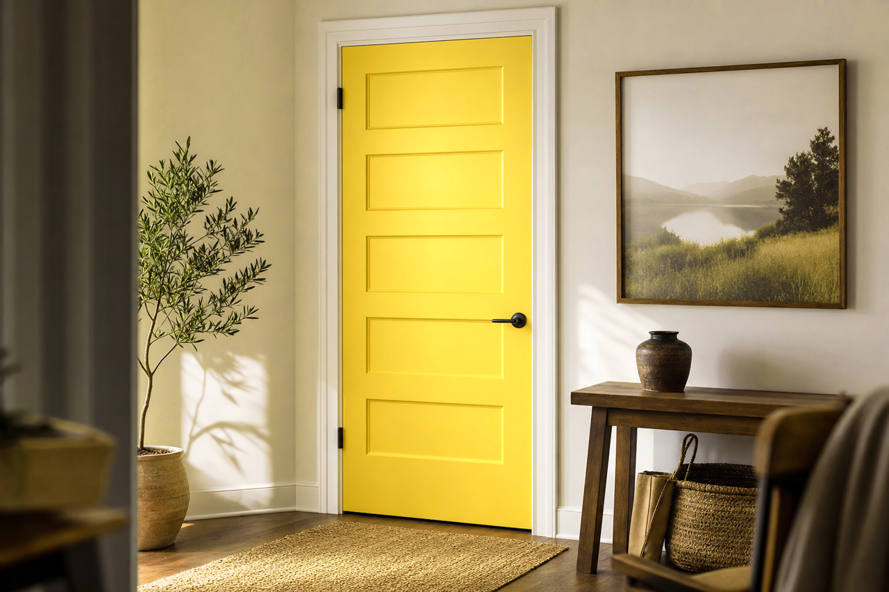 Lemon Grove by Benjamin Moore on interior-doors